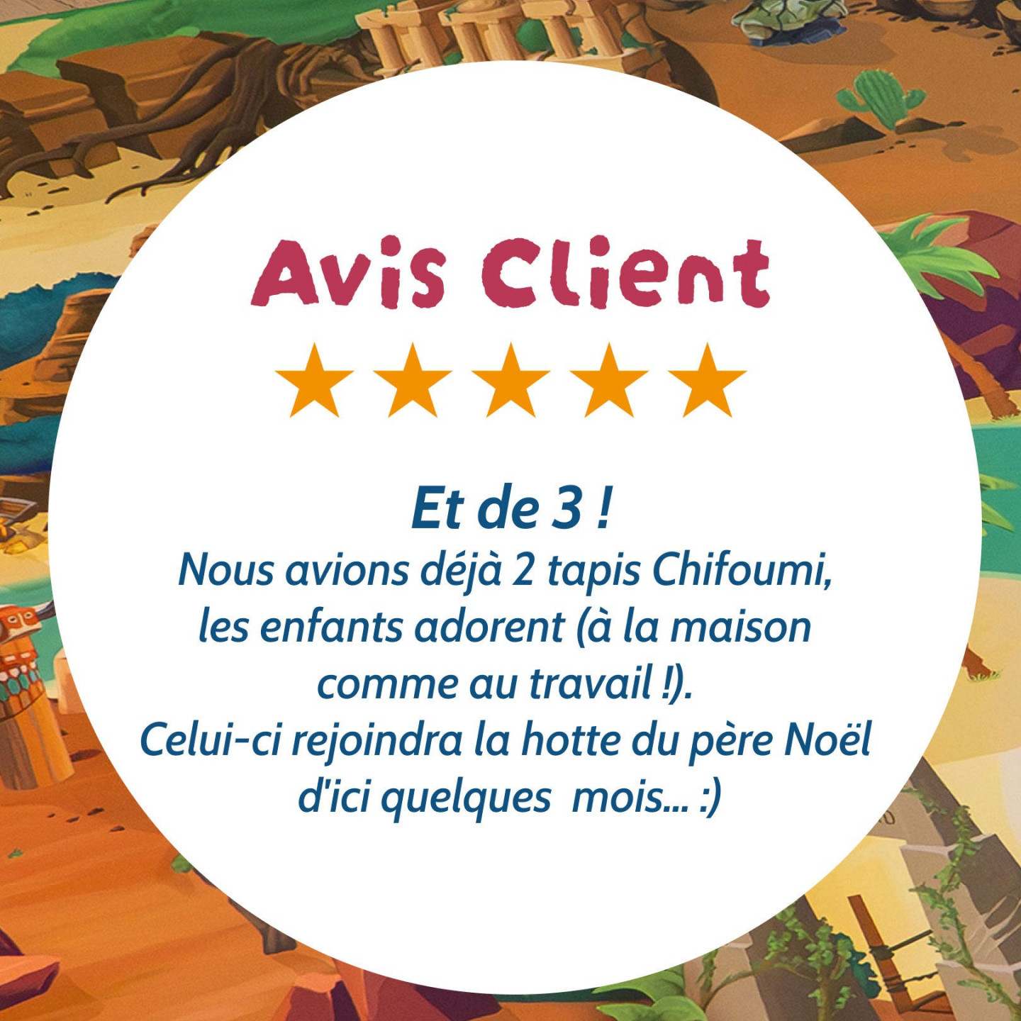 Tapis Chifoumi - Tapis de jeu pour enfants “Adventureland” - 150x100cm