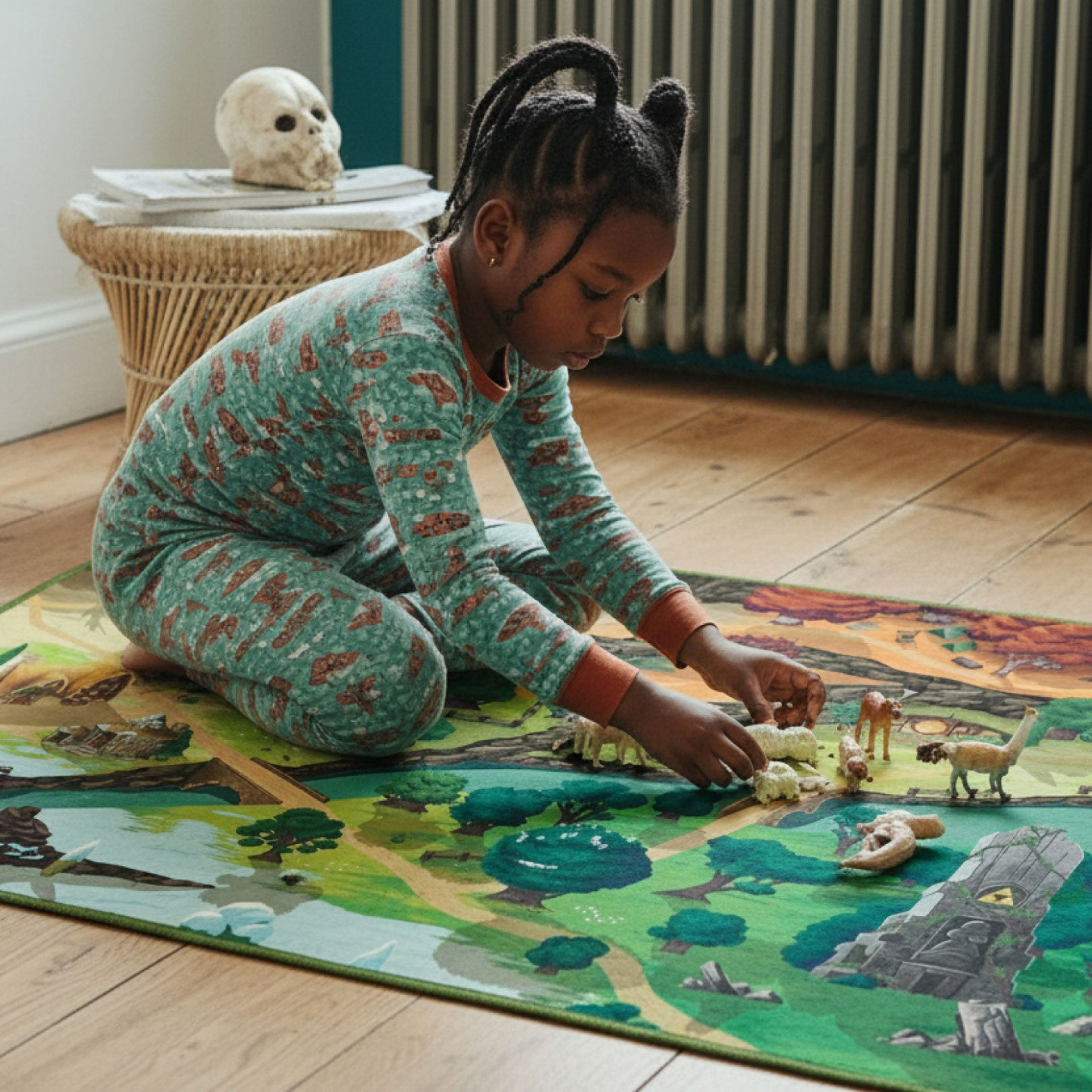 Tapis Chifoumi - Tapis de jeu pour enfants “Middle plains” - 150x100cm